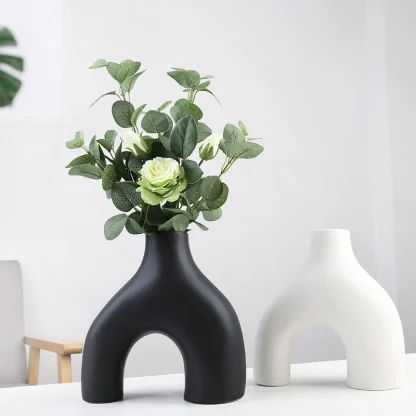 Modern Plain Color Vases with Hollow Out - Image 4