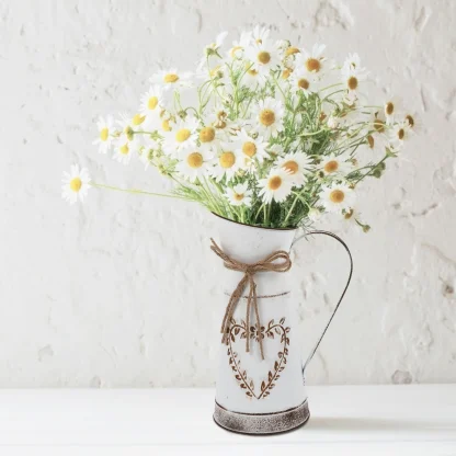 Pitcher Jug Flower Vase with Rustic Design - Image 3