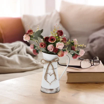Pitcher Jug Flower Vase with Rustic Design - Image 6