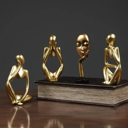 The Thinker Abstract Hollow Out Statues - Image 6