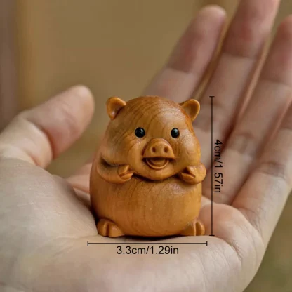 Miniature Animal Wood Carving Decoration - Image 5