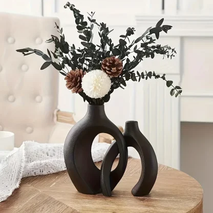 Modern Flower Vase with Hollow Design - Image 8